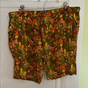 Vibrant Floral and ‘Shrooms Men's Athletic Shorts